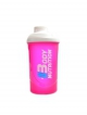 Šejkr 600 ml růžovo bílý