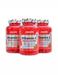 Vitam�n C + rose hips 3 x 125 kapsl� 500mg