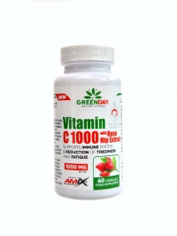 Vitamín C 1000mg with rose hips 60 kapslí