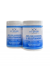L-Glutamine 100% pure micronized 2 x 550 g DUOPACK
