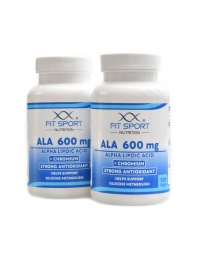 2 x ALA 600mg Alpha Lipoic Acid + Chromium 120 tabs Kyselina Alfa Lipoov
