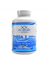 Omega 3 3000mg pure fish oil + vitamin E 150 softgels - Ryb� olej
