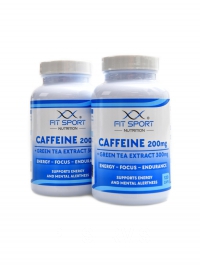 Caffein 200 mg + green tea 300 mg 2 x 120 kapsl