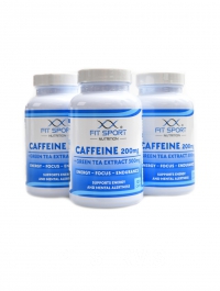 Caffeine 200 mg + green tea 300 mg 3 x 120 kapsl