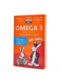 MaxiVita kids omega 3 + vitamny D3 a E 30kapsl