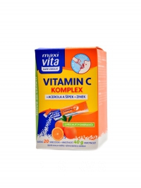 MaxiVita vitamn C acerola + zinek + pek 20 x 40 g