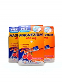 Maxivita Magnezium 400mg+B+C 3 balení 16x32g