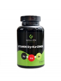 Vitamn D3 + K2 + zinek 90 kapsl