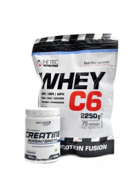 Whey C6 CFM 100% whey protein 2250 g + Creatine monohydrate 500 g