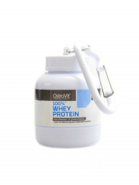 Powder bank ndoba na proteiny a suplementy s karabinou
