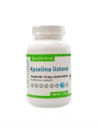 Vitamn B9 kyselina listov Folacin 500tablet