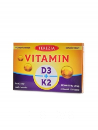 Vitam�n D3 2000 IU + K2 120 mcg 30 kapsl�