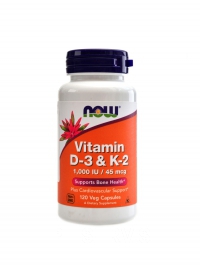 Vitamin D3 + K2 1000 IU/45mcg 120 kapslí