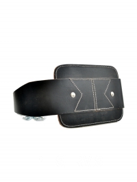 Dip belt leather opasek kožený na závaží černý universální